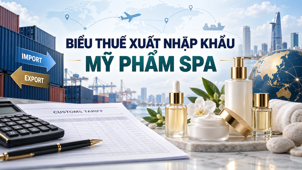 Biểu thuế xuất nhập khẩu mỹ phẩm spa