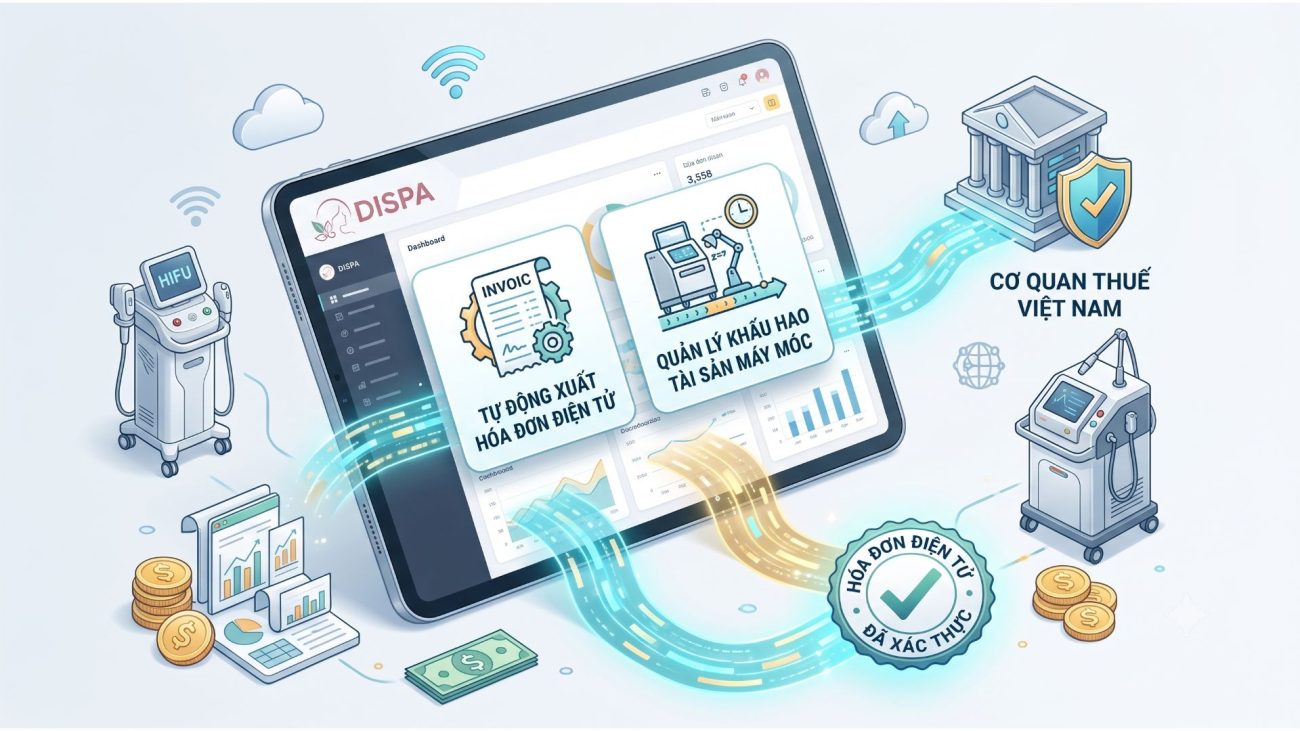 Trọn bộ quy trình và các loại chứng từ nhập khẩu máy móc thẩm mỹ được tích hợp vào DISPA
