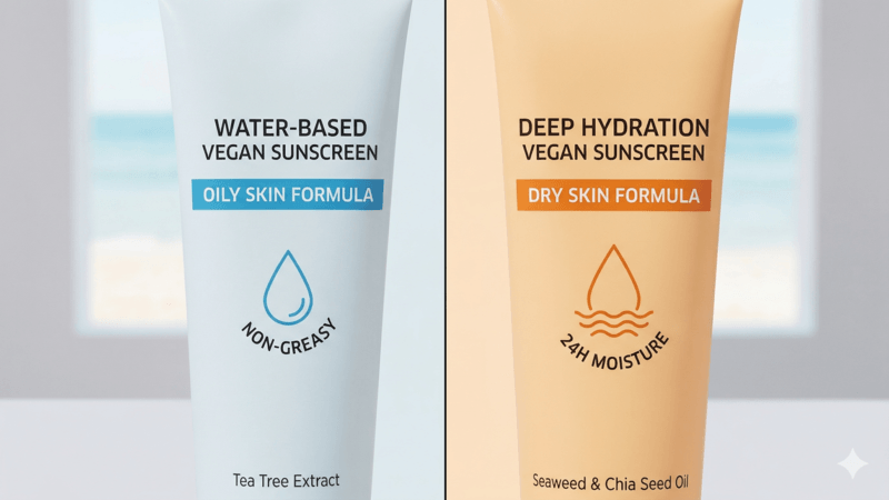 Lựa chọn kem chống nắng thuần chay phù hợp cho da dầu và da khô