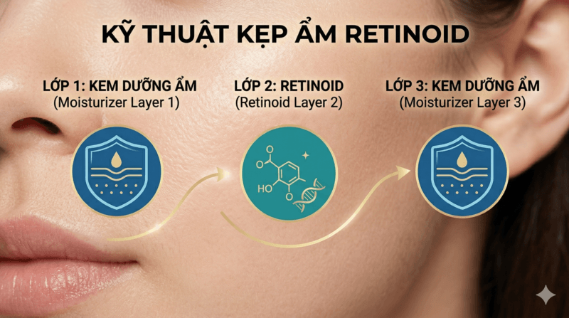 Minh họa Kỹ thuật Kẹp Ẩm Retinoid