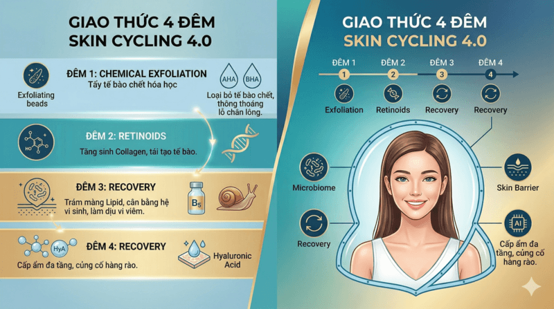 Sơ đồ 4 Đêm Skin Cycling 4.0