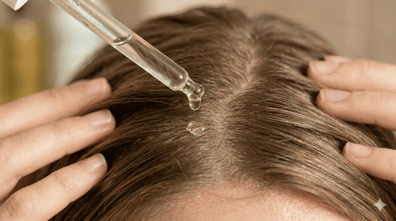 Sử dụng serum đặc trị cho vùng da đầu