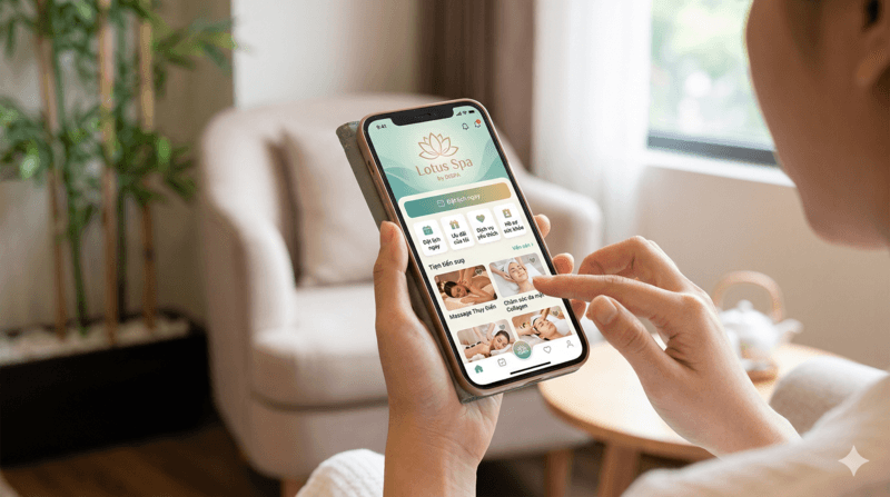 Khách hàng sử dụng ứng dụng mobile mang thương hiệu riêng do DISPA cung cấp