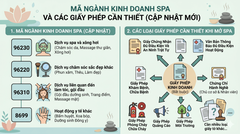 Tìm hiểu về mã ngành kinh doanh spa 2026 có gì mới
